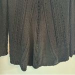 Brandy Melville Black Crochet Knit Long Sleeve Top Photo 4