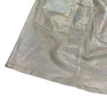 Good American  Good Skirt Coated Silver Metallic Mini Length Size 4 Women's Photo 10
