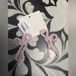 Free People Brandy Bow Beaded Dangles Pink Earrings Photo 2