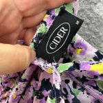 Cider  Slip Dress Womens Medium‎ Purple Floral Sleeveless Dark Feminine Boho Y2K Photo 5
