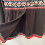Womens Fair Isle Geometric Pattern Cardigan Sweater Chocolate Brown Sz M Size M Photo 2