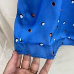 ZARA  Basic women’s blue spotted cap sleeve ruffle knee dress‎ lightweight summer Photo 3