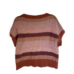 Free People Through The Motions Top Striped V Neck Short Sleeve Sweater Top XS Photo 5