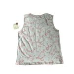 Free Kisses White Pink Bow Square neck Tank Top Size 2X NEW NWT Photo 1