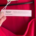 Red Sleeveless Dress Qinsen Mini Square Neck Bodycon Party Cocktail Size Medium Photo 3