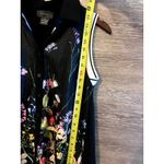 Gracia  Top Size M Floral Black Halter Assymetrical Black Collared Excellent Photo 5