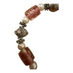 Premier Designs Breast Cancer Oink Silver Charm Bracelet Button Style Closure Pink Photo 2