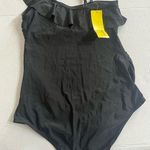 One Piece Ginkana Maternity Ruffle Black  Womens Bath Suit NWT Size Medium Photo 0