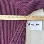 Lululemon  Chunky Cable Knit Turtleneck‎ Sweater Burgundy Cozy Pullover Womens 12 Photo 7