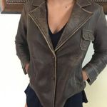 Vintage Celyn B Distressed Leather Brown Jacket Size M Photo 1