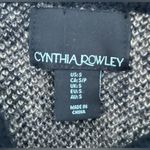 Cynthia Rowley Black and Tan Leopard Cowl Neck Sweater small Photo 3