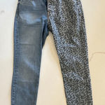 GRLFRIEND Animal Print Straight Leg Jeans Size 29 Blue Photo 0