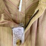 Free People NWT Linen Blend Pink Pinstripe Wide-Leg Trouser Style Pants Photo 4