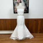 Elegant Symphony Strapless Organza Wedding Gown! White Size 10 Photo 2