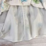 Carole Little Linen Blend Pleated Beaded Skirt Palm Trees Statement Beach Size 4 Photo 9