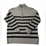 Wiholl NWOT Woman’s Long Sleeve Casual Half Zip Lapel Collared Sweater size XL Gray Photo 1