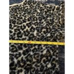 Loft Leopard Print Cozy Sherpa Sweatshirt Size XS Crewneck Warm Polyester Photo 6