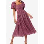 Elliatt Aubree Puff Sleeve Sequin Metallic Midi Dress Size XS Photo 5