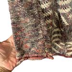 Lucky Brand Pink Multi-Color Boho Fringe Trim Opened Knit Cardigan Women Sz S Photo 5