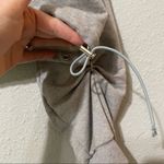 3.1 Phillip Lim Phillip Lim Sweatshirt Grey Crew Neck Toggle Waist Womens XS Ruched Sleeve Artsy Photo 3