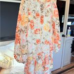 Fashion Bug Fashion Floral Lace Dress in Cream and Pink size M/L Photo 5