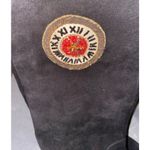 Women's Vintage Escada Black Suede Boots Size 36 Photo 3