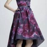 Lela‎ Rose Neiman Marcus for Target Cotton Silk Floral Midi Dress Size 6 Purple Photo 0