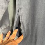 Lands' End Rugby Dress Size Medium Gray Cotton Midi Preppy Pockets Made in USA Photo 7