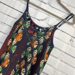 Just Cruising Multicolor Hawaiian Print Midi Tank Dress Spaghetti Strap Freesize Black Size undefined Photo 6