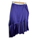 Jason Wu Purple Satin Tiered Skirt Sz. XL Photo 2