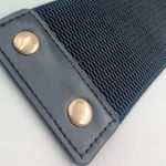 Retro Style Black Elastic Faux Leather Waist Belt Wide Waistband‎ Gold Zipper Photo 8