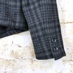 Forever 21 Blazer Jacket Womens 6 US Black Gray Plaid Wool Blend Preppy VTG Y2K Photo 6