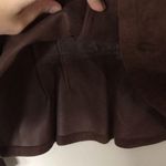 Ladies brown bottom down leather top size small Photo 6