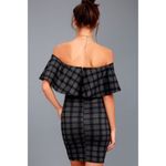 NWT Grey Plaid Body Con Black Size XL Photo 3