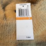 Sun + Moon Small Mock Neck Fuzzy Tan Long Sleeve Cropped Sweater Photo 4