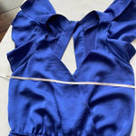 BCBGeneration Faux Wrap dress Azure Blue Size medium NWT Cocktail Minidress Photo 5