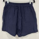 J. McLaughlin  Womens Abbott Shorts Small NWT $138 Pull On Cotton Solid Navy Blue Photo 2