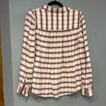 Rails  Angelica pink‎ plaid flannel mauve rose iron size M Photo 4