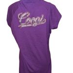  Women’s Short Sleeve V-Neck T-Shirts Purple White Coogi Logo On Back 2X Photo 4