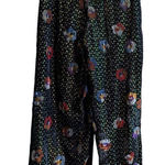 Anthropologie Eva Franco pasquette velvet floral wide leg pants 0 Black Photo 0
