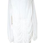 Mac Duggal NWT Ienna for  Ruched Long-Sleeved Chiffon Cocktail Mini Dress Size 2 Photo 5