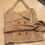 Making the Cut Deconstructed Strapless Corset halter Top size Medium corduroy Photo 5