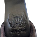 EUC ELF Leather Heeled Whipstitch Sandals Black Size 7.5 Photo 4