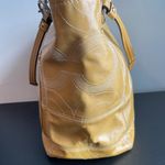 Coach  1941 Alex Gold Patent Leather Tote, Style 14265 - Gold - Preowned Photo 3