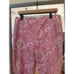Talbots Women's  Capri Pants Paisley Cotton Candy Palm Desert Size 8p Side Zip Photo 3