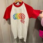 Disney Vintage 80s  Epcot Center rainbow ringer t-shirt made in USA Photo 0