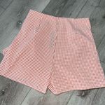Lulus  NWT Our Summer Love Coral Pink Gingham Ruffled Skort S Photo 5
