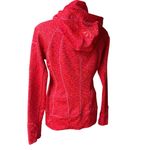 Athleta Orange Pink Space Dye Full Zip Hooded Sweatshirt Jacket, Sz M Red Size M Photo 5