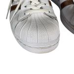 Adidas  Superstar Women White Rose Gold Stripe Shell Toe Sneakers Shoes 7.5 Photo 2