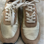 Michael Kors  tan and gold sneakers comfy size 8 Photo 0